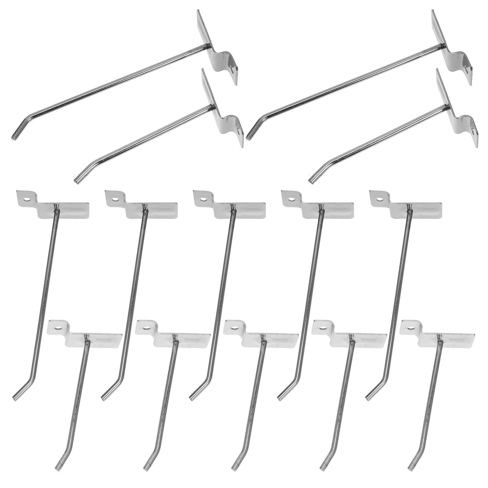 Crochets pour panneau perforé en fer argenté lot de 40 support de présentation pour outils