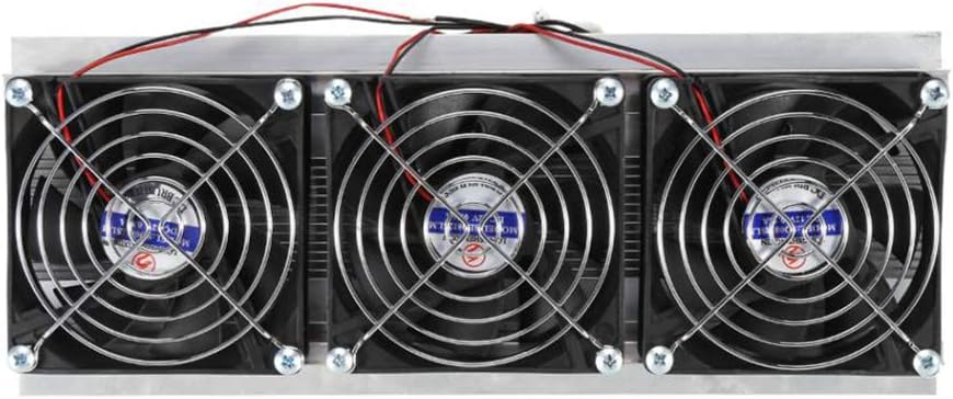 TEC Electron Semiconductor Refrigeration Cooler Triple Fan Thermoelectric Module Kit DIY Peltier Thermoelectric Cooling Unit Cooling Device for Local Cooling Small Space Cooling
