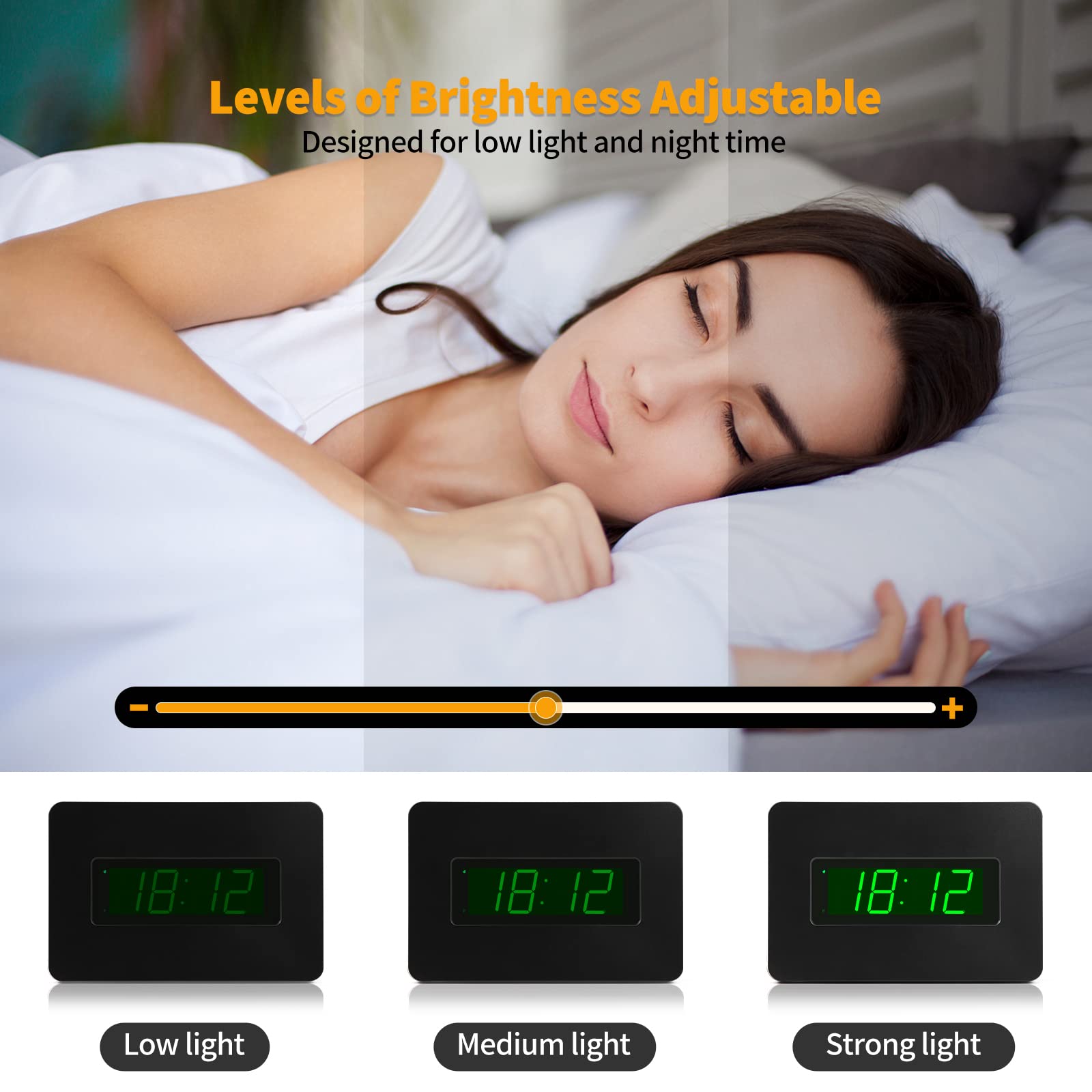 Timegyro Despertador LED Reloj Despertador Digital con Pilas Reloj de