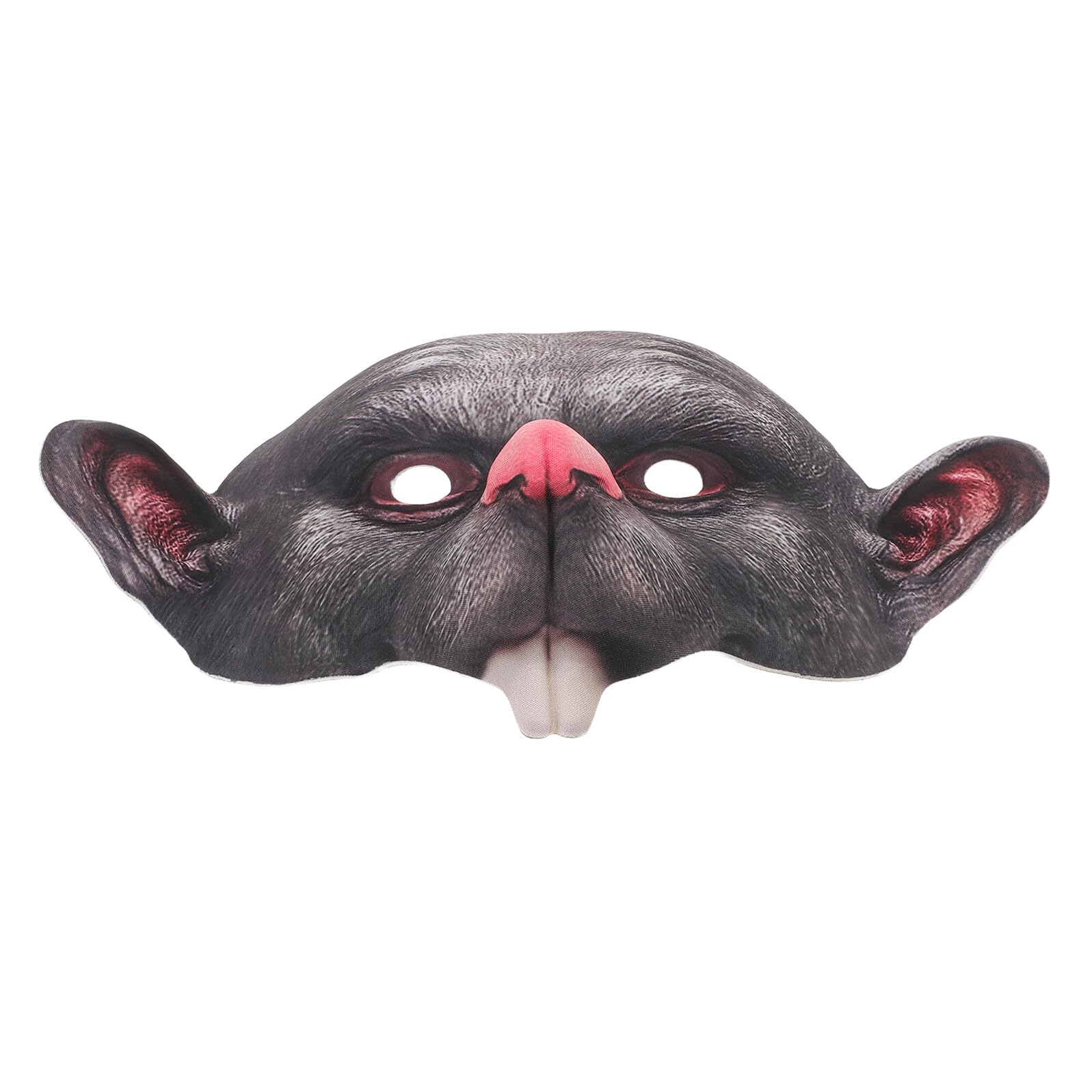 AKOOSY Realistic Dark Grey Rat Mask for Adults, 3D Mouse Half Face Mask Halloween Costume Party Accessory, Animal Headgear for Carnival Cosplay and Mardi Gras