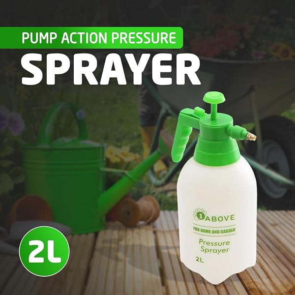 1ABOVE 2 Litre Pump Action Pressure Sprayer, Weed Killer Sprayer Pump Ideal for Spraying water, Fertiliser, Herbicides, Pesticides, Detergent, Preservatives, Fungicides and Cleaning - 4