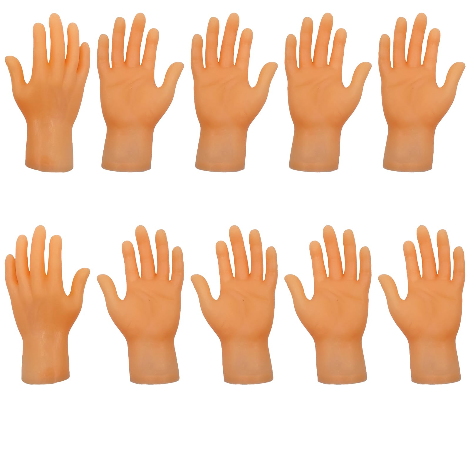 VPB 10 Pcs Tiny Hands, Mini Finger Puppets for Hands, Left Right Hand Small Hand Small Finger Puppets Rubber Finger Puppets Pet Toy