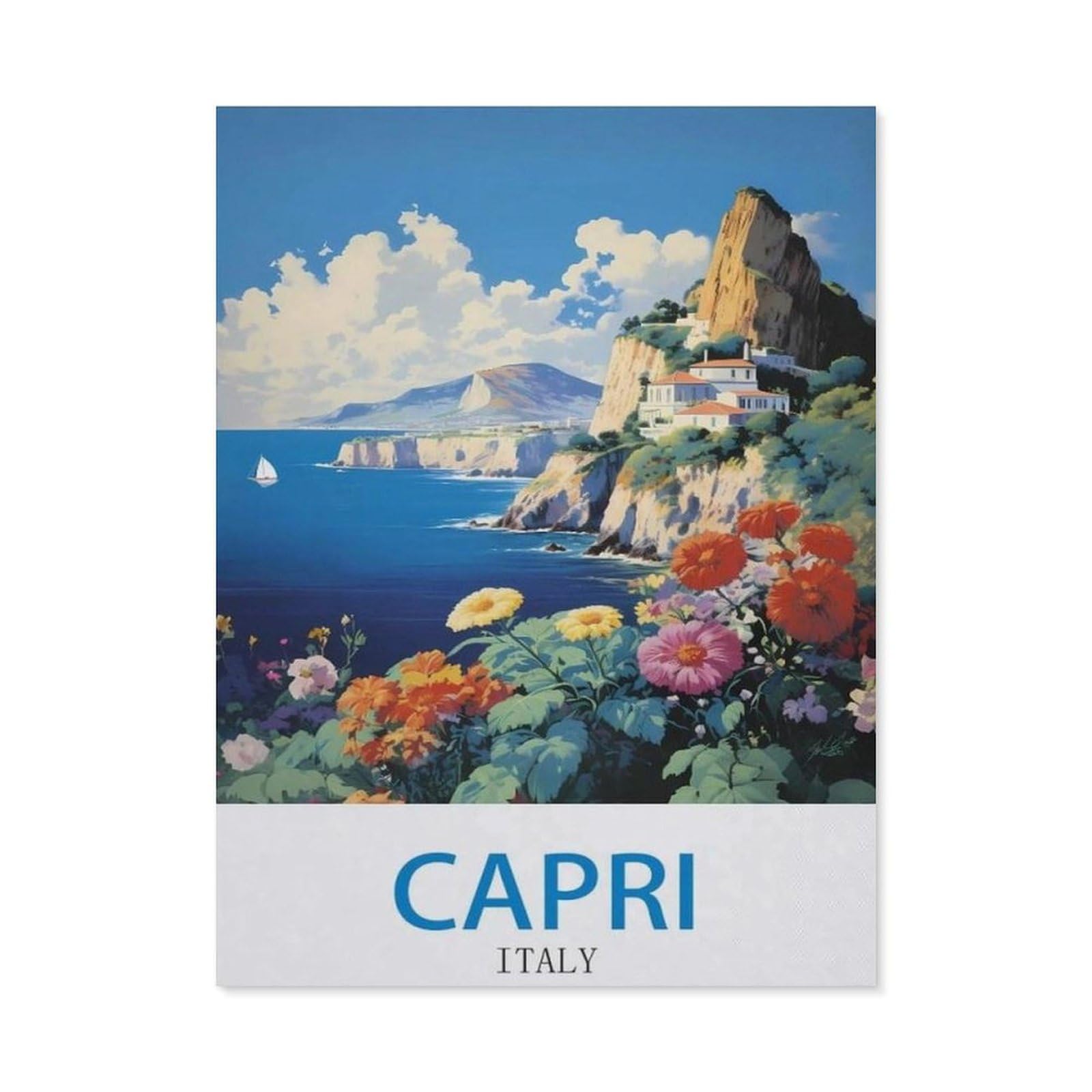BEAYODKP 5D Diamond Painting，Capri Italy（30 x 40 cm）