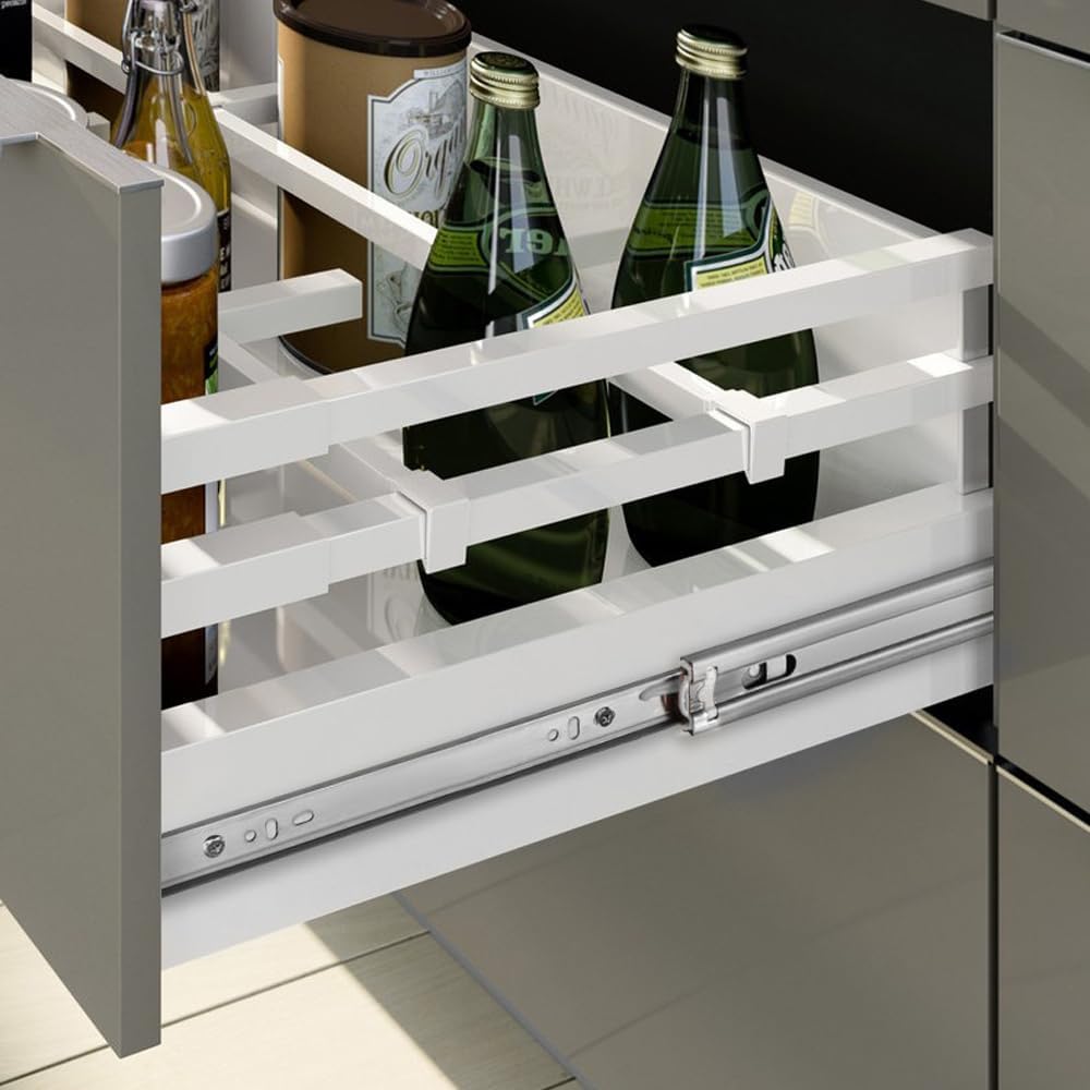 1 Pair 300 mm Drawer Runners for Drawers, Full Extension with Mute Softclose Ball Guide, Load Capacity 30 kg, with Self-Closing, Damping, Screws