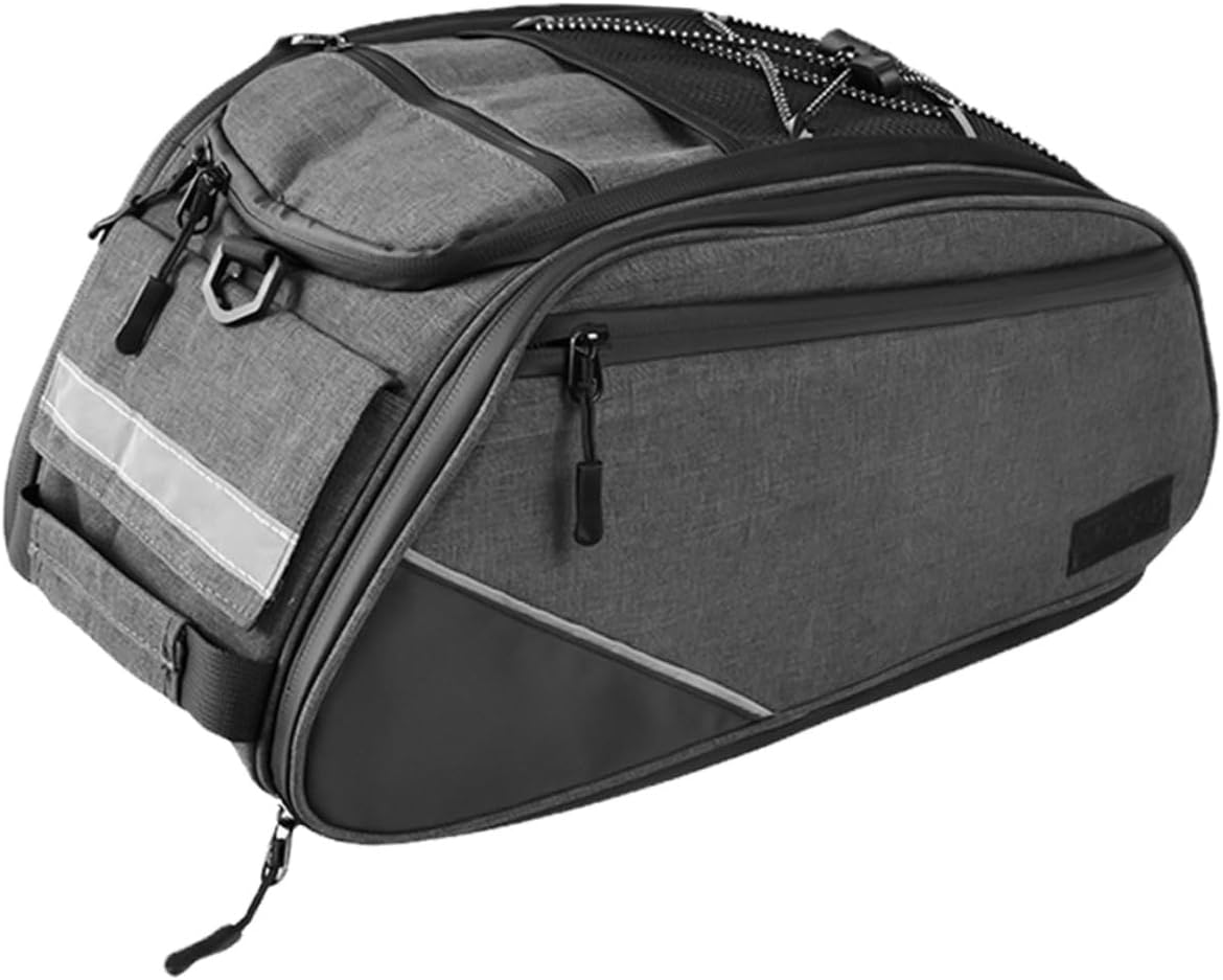 ibasenice Bike Seat Pouch Portable Bike Bag Reflective Strips for Outdoor Cycling and Commuting Easy Installation for Road and Mountain Spacious Storage for Accessories and Groceries