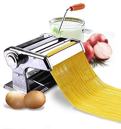 BHAVYATA Stainless Steel Noodles Cutter Roller, Pasta Maker Machine (3 in 1)