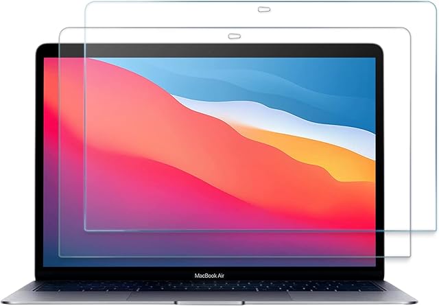 ProCase 2 Pack MacBook Air 13 / Pro 13 Screen Protector Tempered Glass for MacBook Air 13 2020 2019 2018 / Pro 13 2022 2020 2019 2018 2017 2016