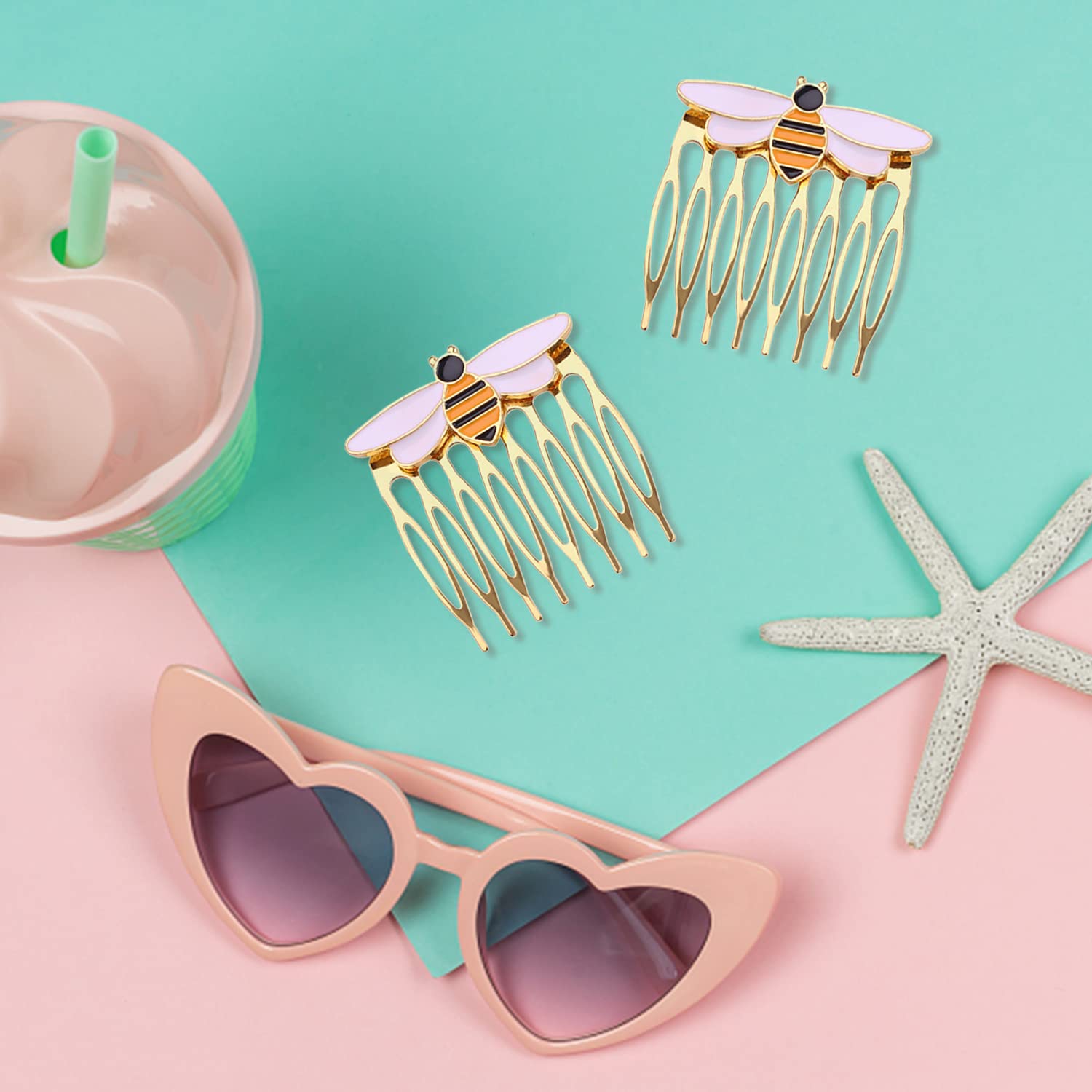perfeclan 20 Pezzi Pettine per Capelli Vintage in Metallo Accessori per Donne