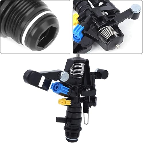 Miniatura 3 de Fydun Boquilla de riego de agua giratoria para césped de jardín, herramientas de irrigación, rosca M G34, agua giratoria para jardín para familia
