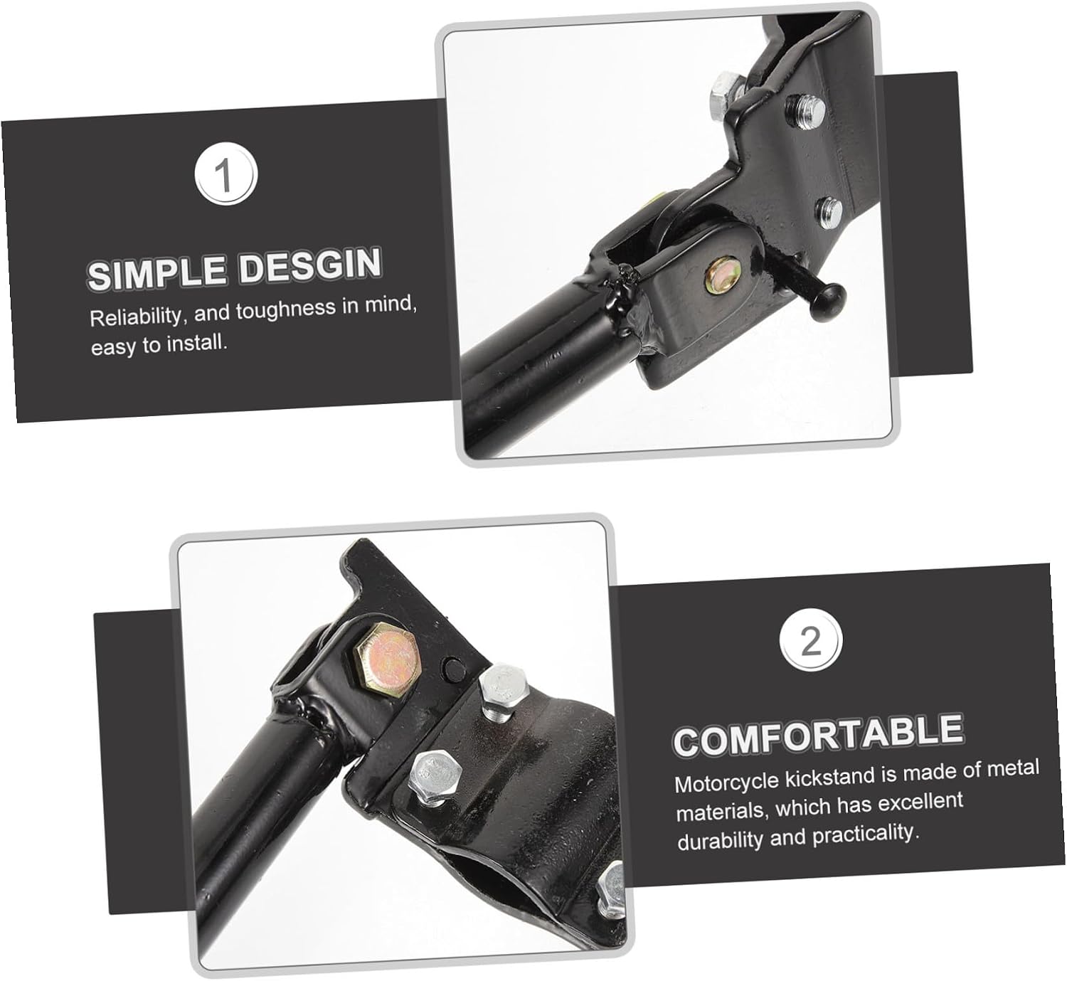 Metal Motorcycle Kickstand Side Stand for Electric Scooter Stability