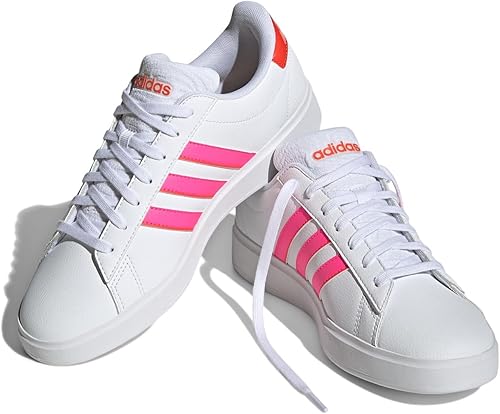 Miniatura 4 de adidas Tenis Grand Court 2.0 para mujer, Calzado BlancoRosa LucidoRojo Brillante