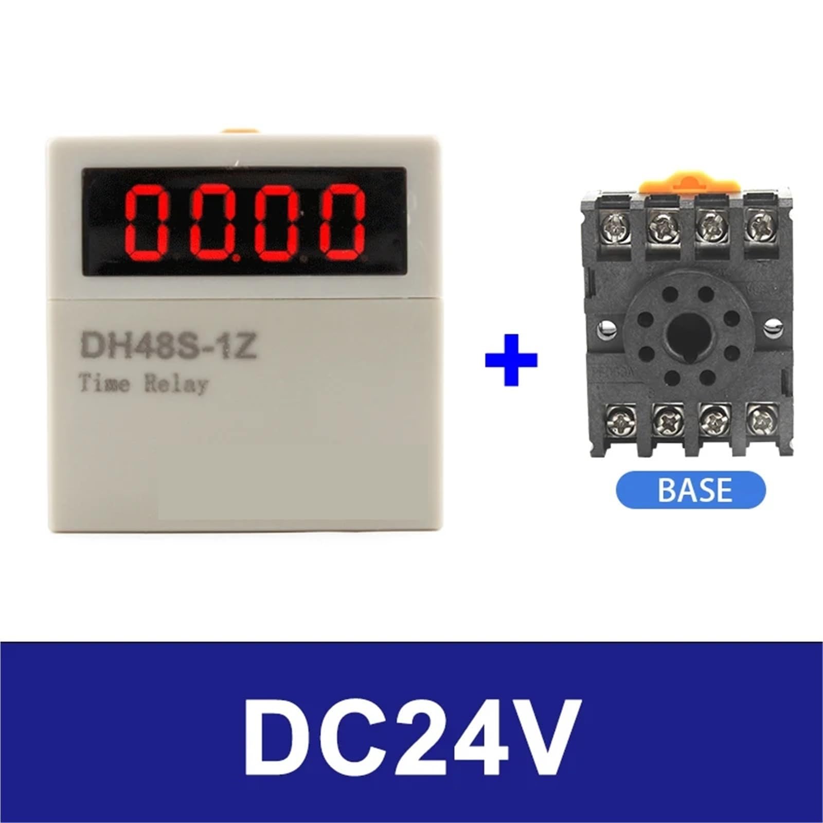 DH48S-1Z Programowalny cyfrowy przełącznik czasowy LED z gniazdem podstawowym 12 V 24 V 220 V 380 V Delay Timer 0,01S-99H99M (DCAC12V)
