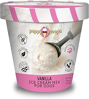 Puppy Scoops Dog Ice Cream Mix - Just Add Water and Freeze at Home, Powder Mix with Ice Cream Cup and Reusable Lid, Ice Cr...