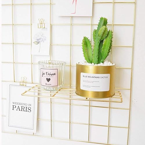 Miniatura 2 de Estantes de pared con ganchos, estantería, estante de exhibición para panel de rejilla de pared, organizador de montaje en pared y estante de