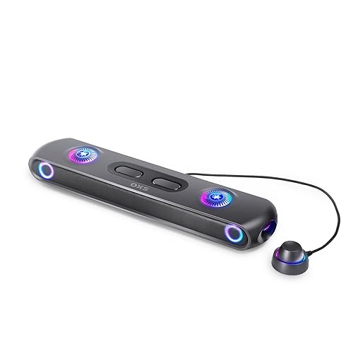 OXS Thunder Pro Gaming Soundbar with 5.1.2 Dolby Atmos Surround Sound System, Built-in Woofer, Bluetooth Multi-Connection, 3 Pro Gamer Modes, Sleek Toggle Design, for Pcs and Gaming Consoles