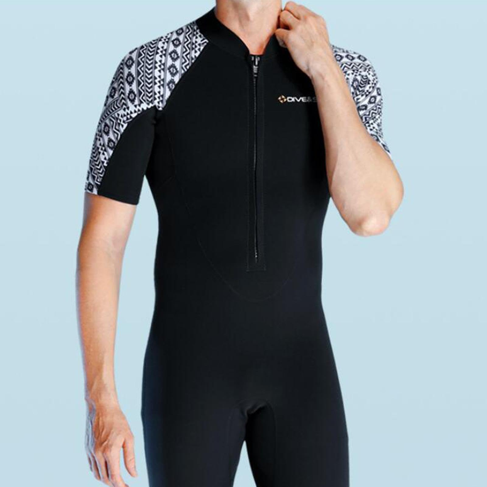 Combinaison Shorty en néoprène 3 mm avec Fermeture éclair Frontale, idéale pour la plongée en Eau Froide et Le Surf. Combinaison Thermique pour