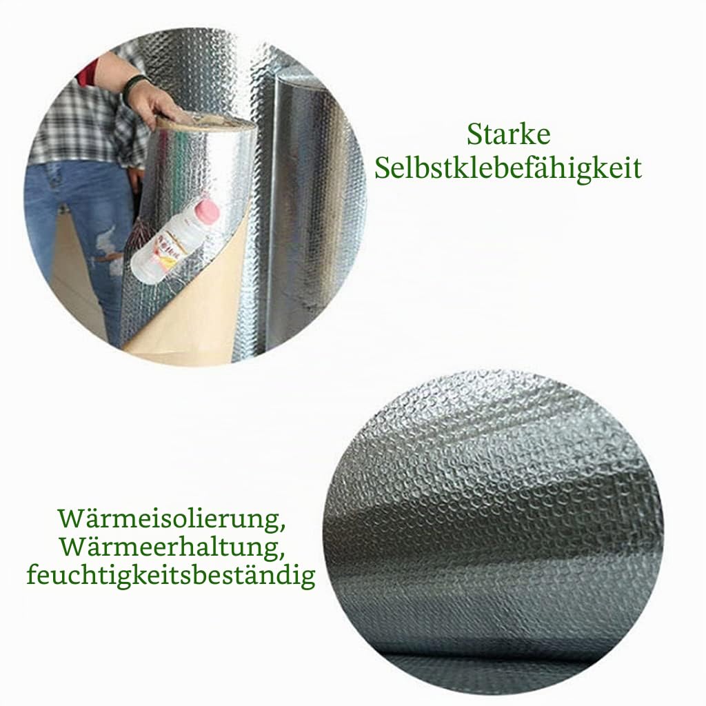 Selbstklebend Aluminium Dampfsperre Dach Innen - Dampfsperrfolie zur Dämmung und Dachisolierung (1x30m/3.2x98.4ft)