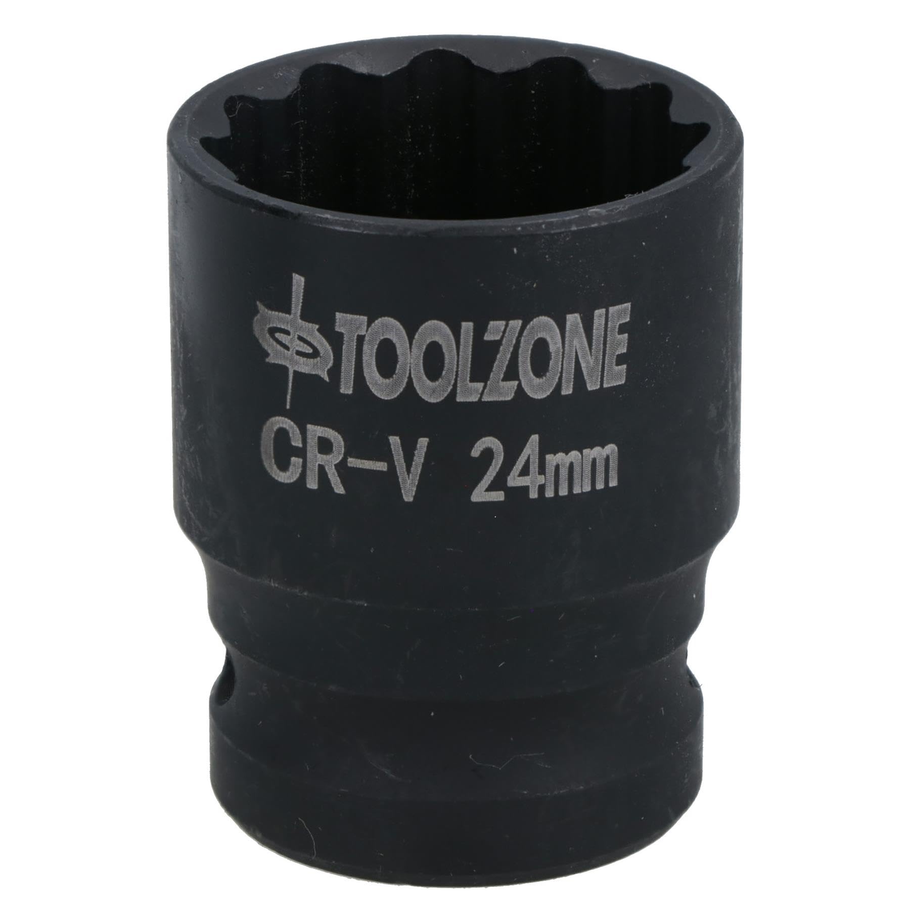 B&Q -  24mm 1/2In. Drive Shallow Metric Impact Impacted Socket 12 Sided Bi-Hex