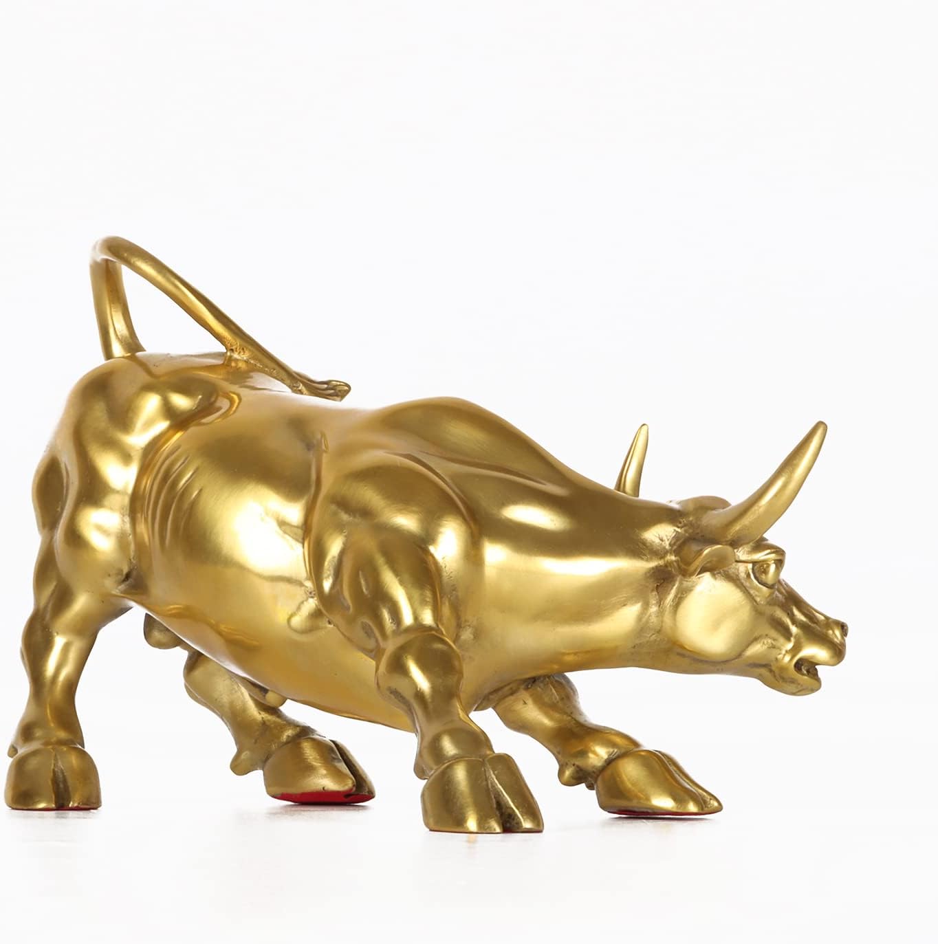Buy 7.8 L Gold Brass Wall Street Bull Statue Sculpture Stock Market