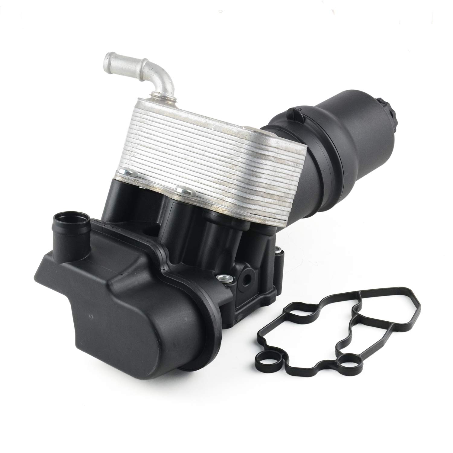 Filtro de aceite y carcasa y tapa y sello y enfriador de aceite Compatible con 2.0 TFSI / 2.0 R / 2.0 GTI 06D117021C 06F115397H 06F115397J