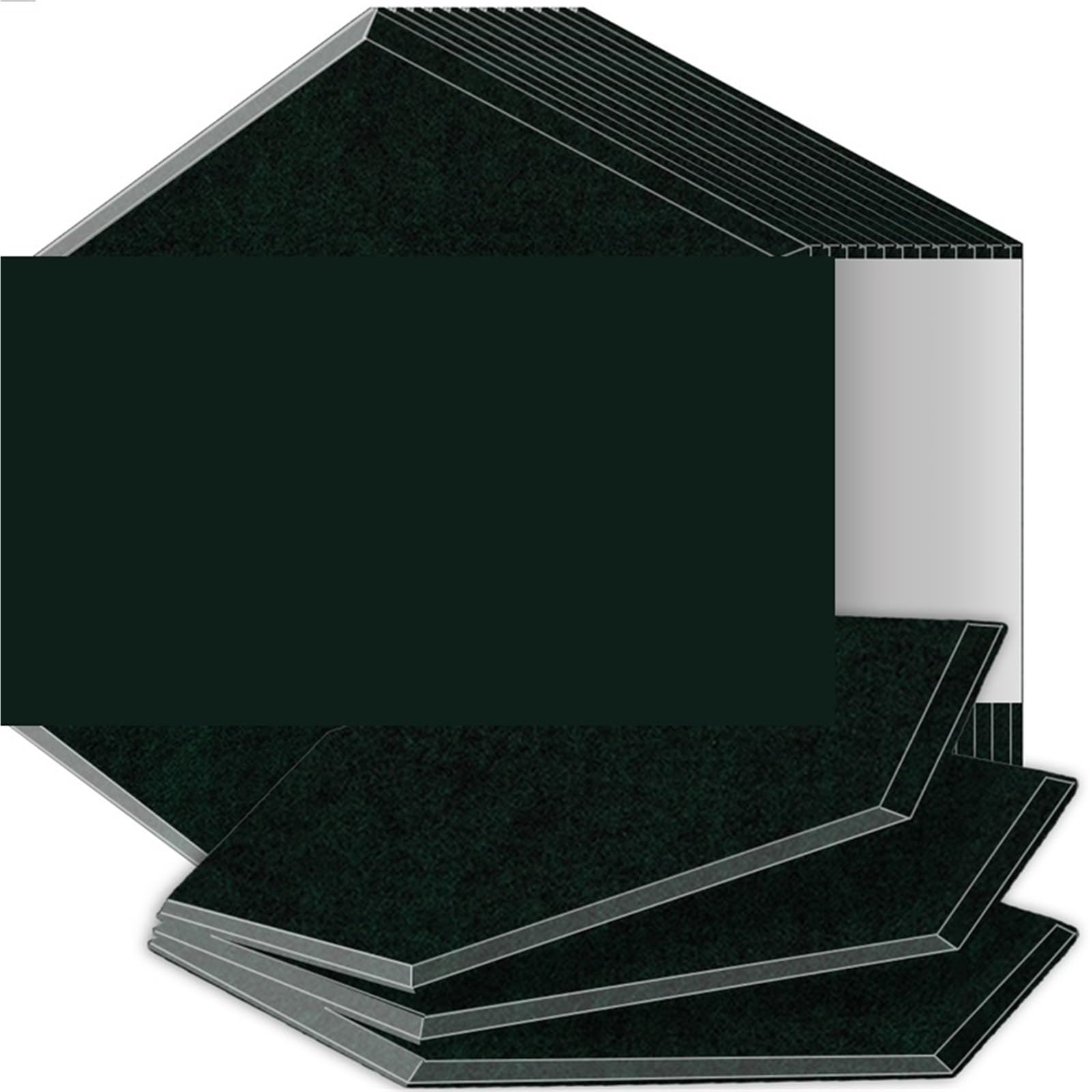 Paneles Acústicos Hexagonales Paneles insonorizados de alta densidad resistentes al fuego que absorben el ruido y eliminan los ecos Para el estudio(39 Dark Green,12 Pcs,0.9cm Medium Density)