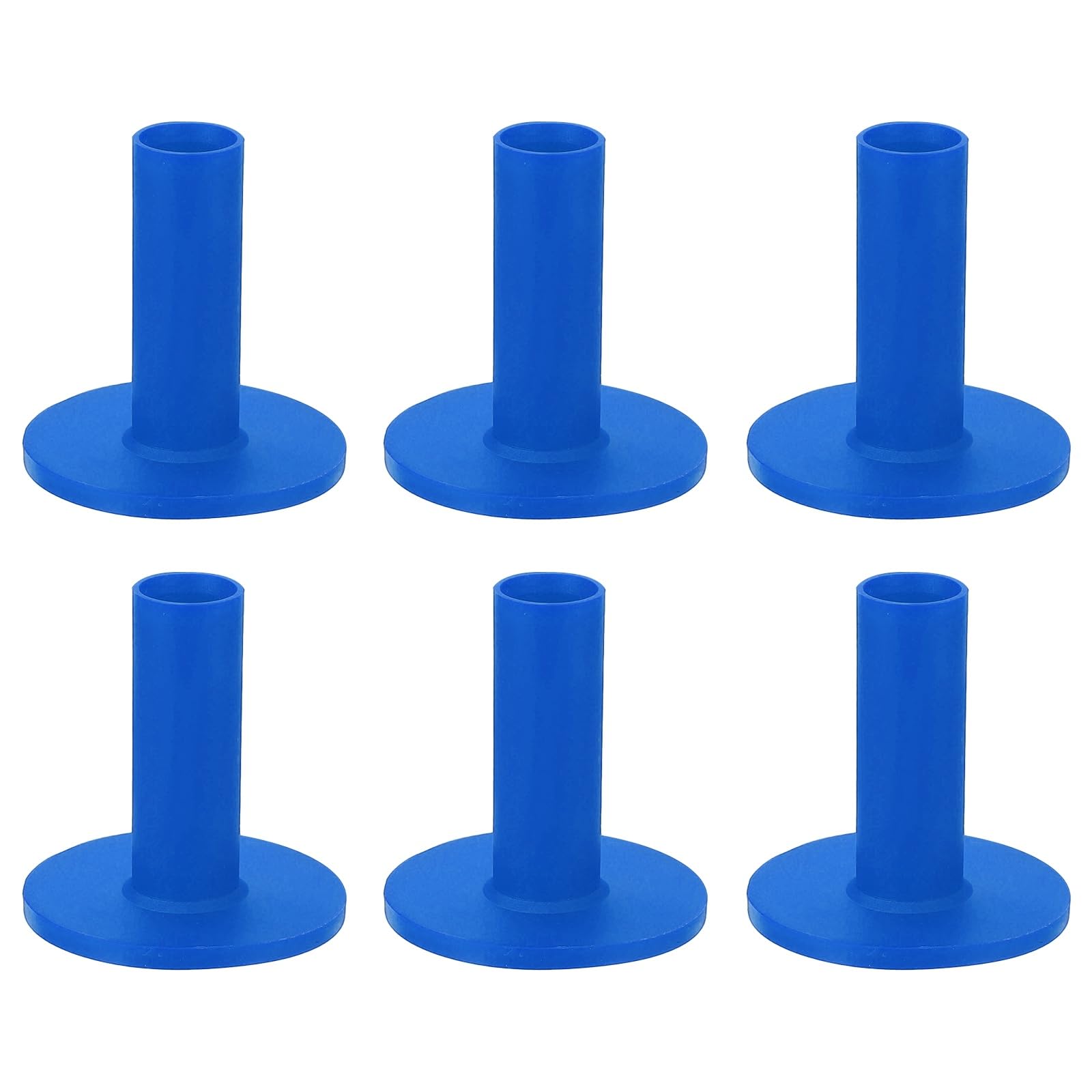 YELARXI Rubber Golf Practice Tee, Driving Tee 2.1 Inch & 6 Pack & Rubber & Blue-Fitting for (Indoor/Outdoor/Golf Hitting Mats/Courses/Backyards/Lawns) — image 1
