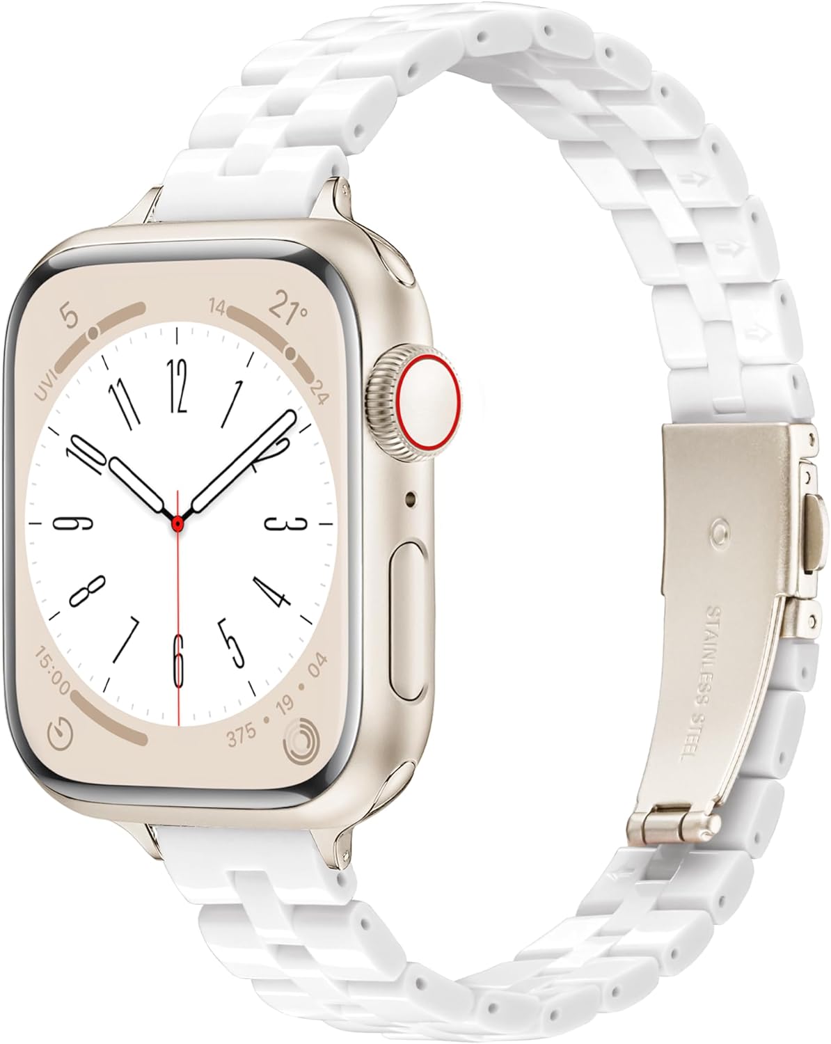 Compatible With Apple Watch Band 38mm 40mm 41mm 42mm 44mm 45mm 46mm 49mm Lightweight Resin For iwatch SE 3 2 Series 11 10 Series 9 8 7 6 5 4 3 2 1 Ultra Apple Watch Bands for Women Men