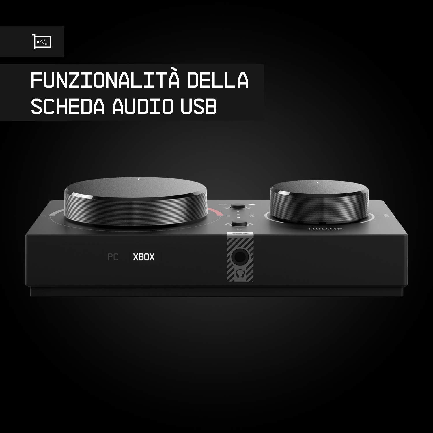 ASTRO Gaming MixAmp PRO TR Amplificatore per Headset da Gaming | 4° Gen, Dolby Audio, Scheda Audio USB, Digital Daisy-Chain, per Xbox Series X|S, Xbox One, PC, Nintendo Switch - Nero/Rosso