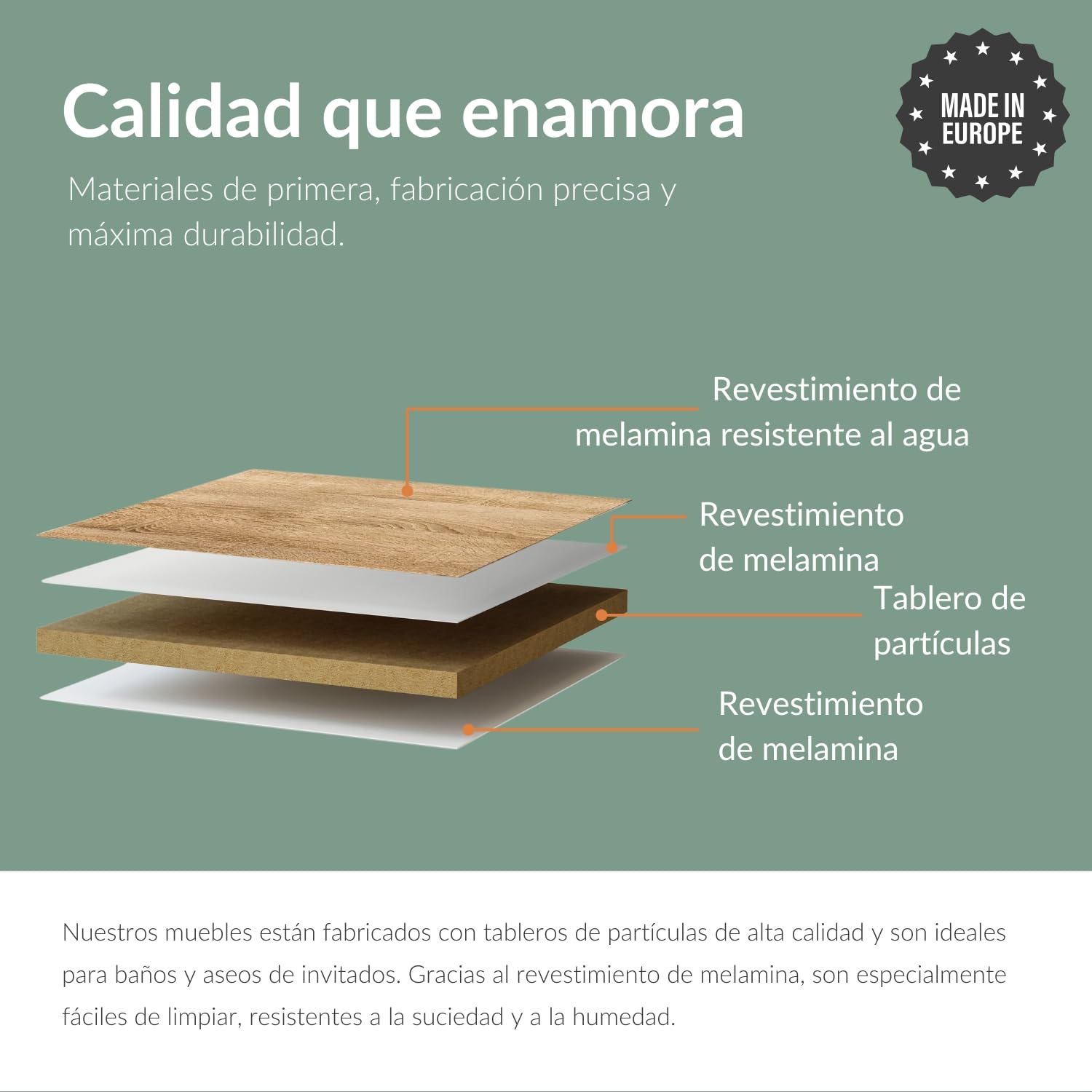 Planetmöbel Conjunto de Muebles de baño Lavabo con Mueble 45 x 60 x 33 cm para Aseo de Invitados, Roble Sonoma