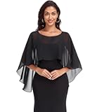 Sheer Shawls and Wraps for Evening Dresses Chiffon Capes for Women Soft Wedding Cover Up