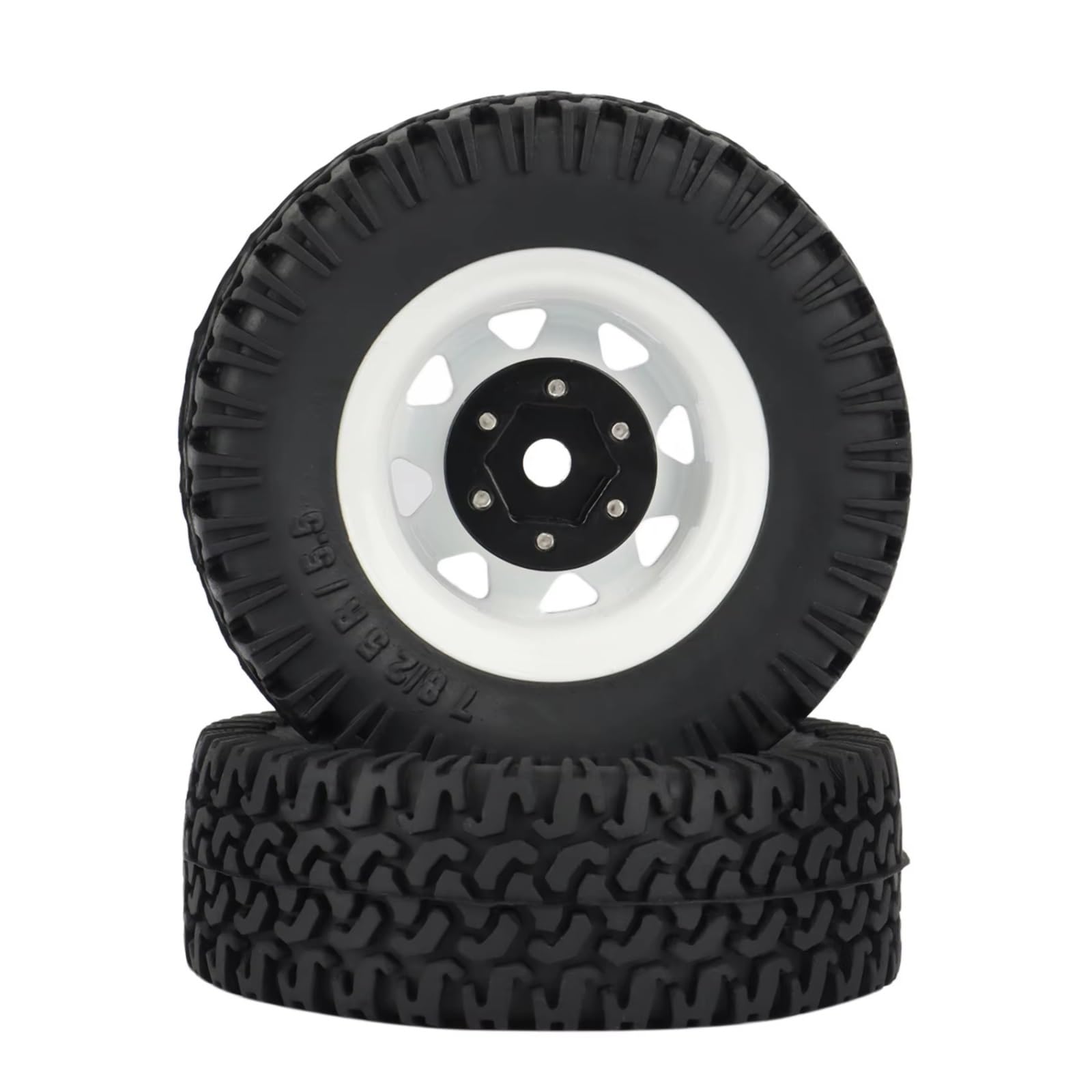 RC Pneus Jante Compatible avec Axial Jr 90069 D90 TF2 pour Tamiya CC01 LC70 pour MST 1/10 RC Voiture sur Chenilles 4 Pièces 1.55 Jeu De Pneus De Jante De Roue À Billes en Métal