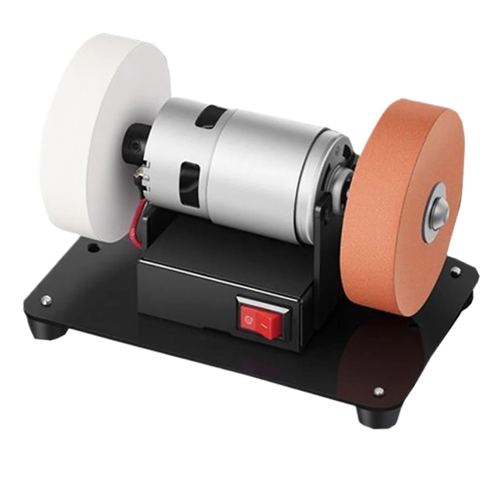 Amoladora sacapuntas eléctrica con 2 Ruedas, Amoladora de Banco eléctrica, máquina de Lijado para fabricación de Joyas de Piedra de Madera y Metal