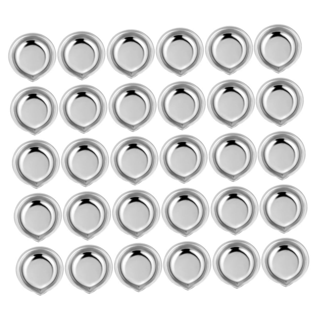 VILLCASE 120 Pcs Palette en Acier Inoxydable Palette De Manucure Plateau De Mélange De Couleurs Palette pour Peinture À l'huile Palette d'artiste Petite Palette D'Aquarelle Petite Palette