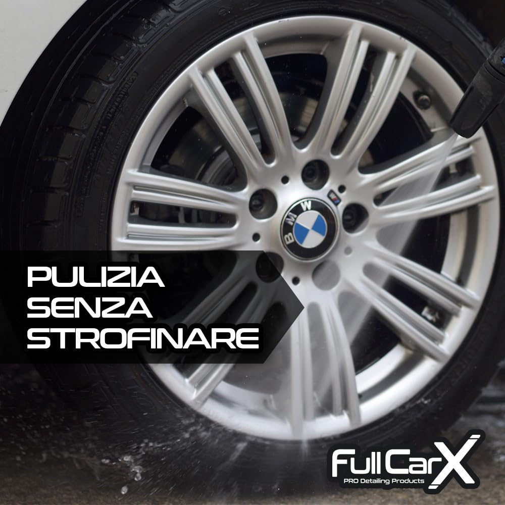 FULLCARX Iron Cleaner 5L Iron Remover Pulitore Cerchi Auto, Decontaminante PH Neutro, Pulizia Senza Sfregamento, Adatto per Cerchi in Alluminio Lega Cromato Moto, Prodotto Professionale Detailing