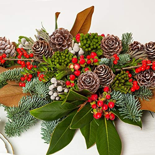 Whaline 100Pcs Christmas Natural Pinecones Mini Snow Pine Cones Rustic Dried Pine Cone in Bulk Christmas Party Ornament for DIY Crafts Home Xmas Tree Wreath Garland Holiday Fall Winter Decoration