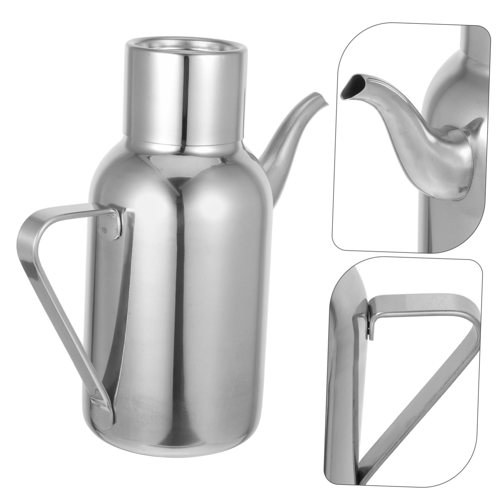 Mipcase Distributore Olio in Acciaio Inox 304 da 800ml Beccuccio Antigoccia, Bottiglia per Olio D’oliva e Aceto per Cucina Domestica, Ristorante e Buffet