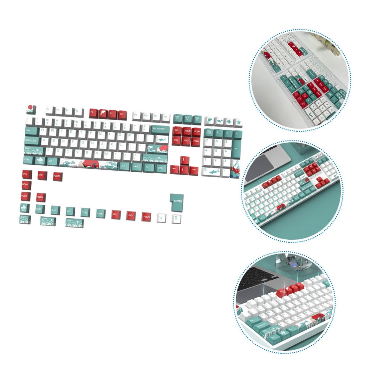 Set di Keycap Corallo Mare 129 Pezzi Pbt Profilo Xda