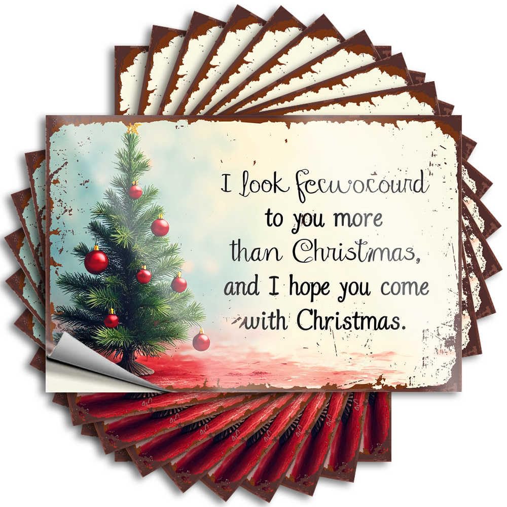 Decals Water Rock Christmas Anticipation: A Festive Quote with A Decorative Tree for Billiards - Mens Decor Easy Peel Removable(6X9CM)