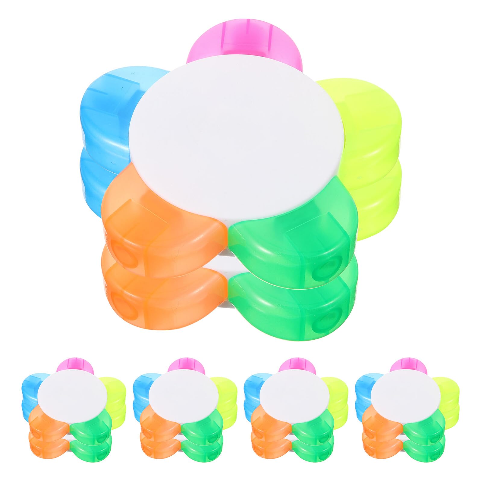 Evidenziatore Fluorescente a Forma di Fiore, 10 Pezzi
