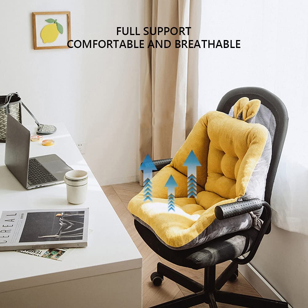 Cuscino da seduta con schienale in Coccyx ergonomico per alleviare i Mal de schiena, cuscino da auto, 45 x 45 cm, colore: Giallo