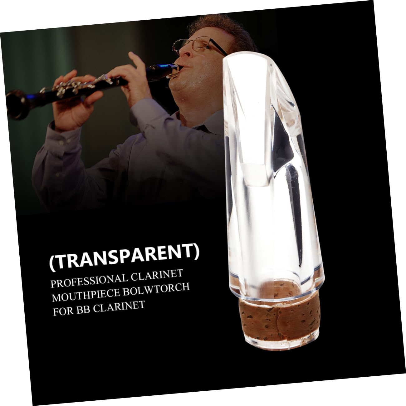 ibasenice 3pezzi Boccaglio Professionale Per Clarinetto Sib Trasparente Resistente Compatibile Con Clarinetti Suono Metallico Con Controllo