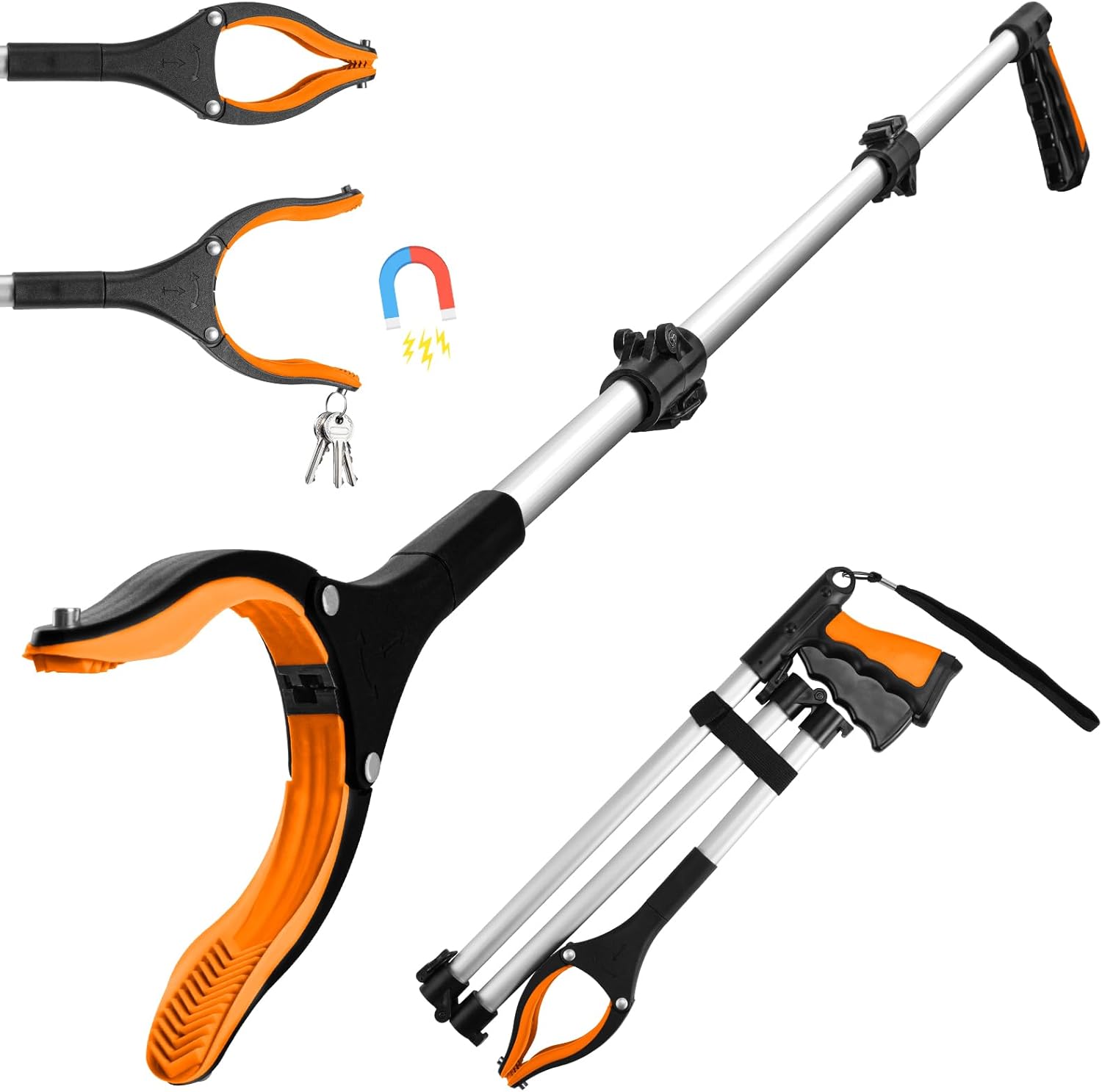 Housolution Grabber Reacher Tool, 43" Extra Long Grabbers for Elderly, Lightweight Handy Trash