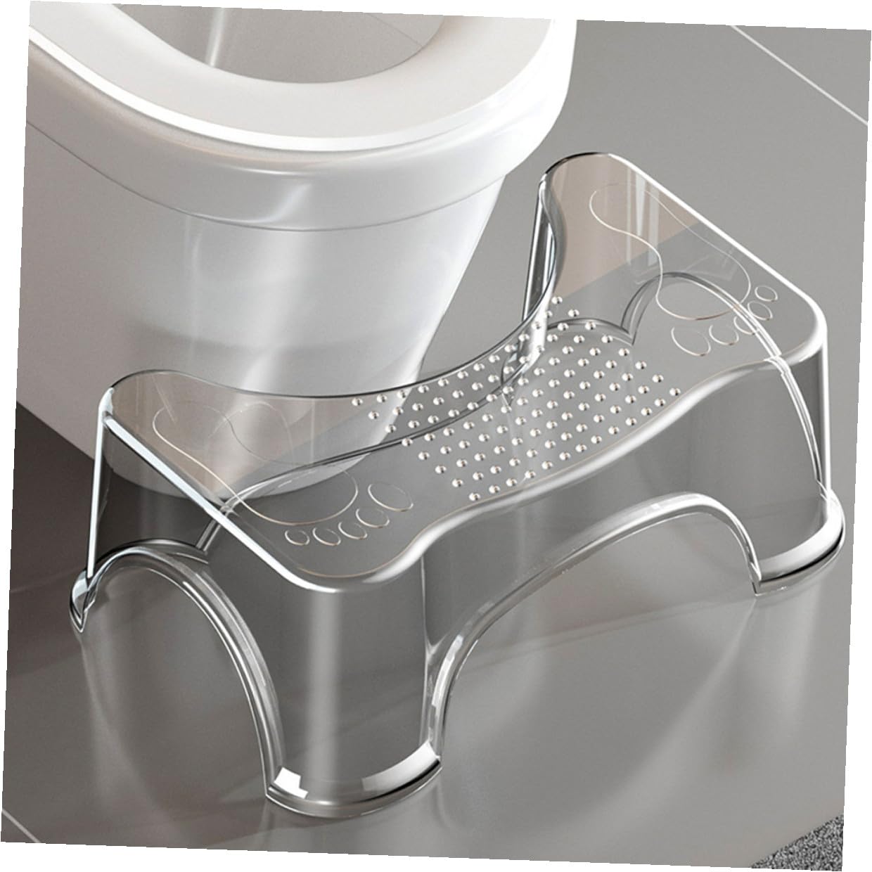 Toyvian Sgabello per Wc Sgabellino Portatile in Pet Antiscivolo Design Rialzato Supporto Comodo e Sicuro per Adulti e Ragazzo Ragazza per Doccia e Squat a Casa