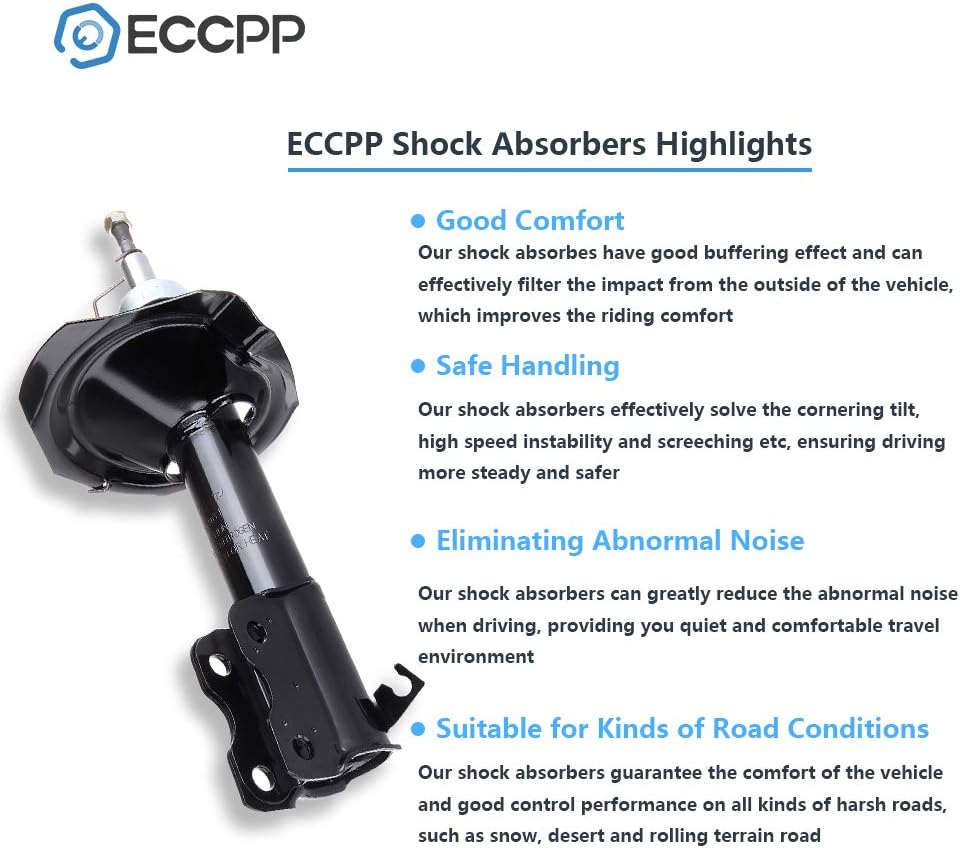 Shocks Struts,ECCPP Front Rear Shock Absorbers Strut Kits Compatible with 2002 2003 2004 Infiniti I35,2001 2002 2003 Nissan Maxima 334366 71461 334367 71462 341341 71327
