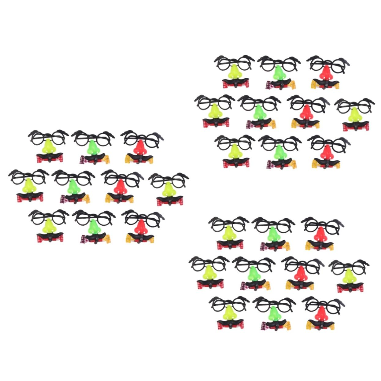 BESPORTBLE 3sets Cartoon Big Nose Glasses for Birthday Party Blowout Child Nose Glasses Blowing Dragon Whistle 10pcs*3 Random Color