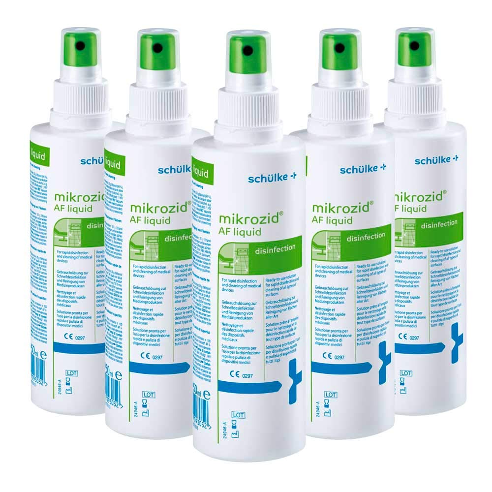 5x 250 ml Schülke Mikrozid® AF Liquid Flächen Desinfektion Desinfektionsmittel Schnelldesinfektion