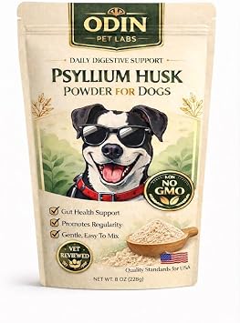 100% Natural Psyllium Husk Powder for Dogs - 9 oz 408 sevings, Pure Natural Fiber for Dogs Supplement, Non-GMO, No Soy, No Additives or Fillers 9 oz - 255 g