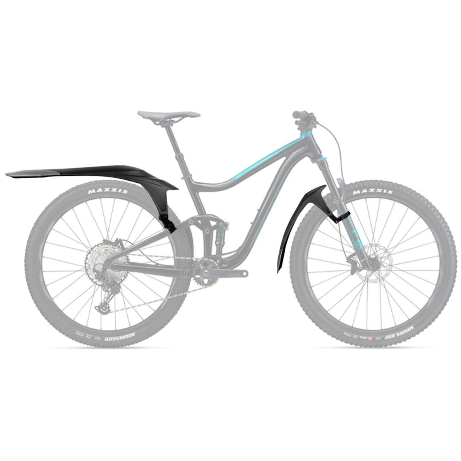 Schutzblech für Fahrräder, PP, weicher Kunststoff, geeignet für 24-29 Zoll Fahrräder, Hinterradstoß, dickes Spritzschutz-Zubehör (RL1000, ein Set)