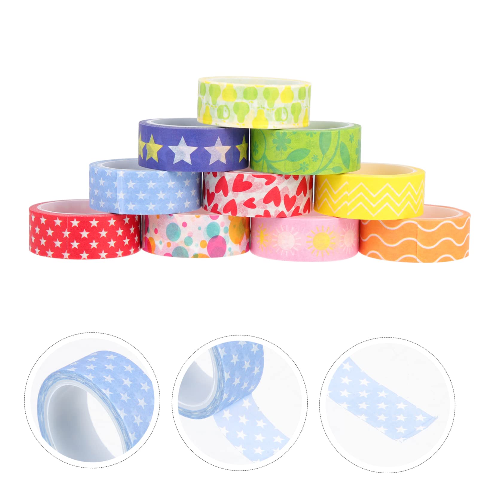 Ciieeo 40rollos Cinta Washi Decorativa De Navidad Para Manualidades y Decoración De Fiestas Adhesiva y Reposicionable Para Tarjetas Invitaciones Navideñas