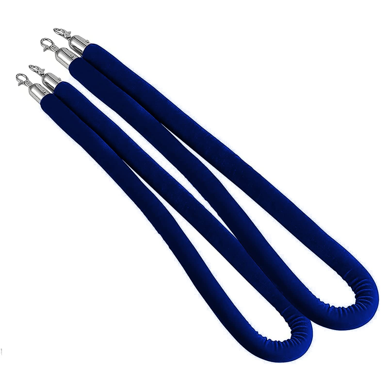 AUNANGLJSCS Rope barriers, Rope Divider,Hanging Crowd Control, Long Barrier VIP Stanchion, for Red Carpet Events Themed Party(Blue,1.2m/47inch/4ft)